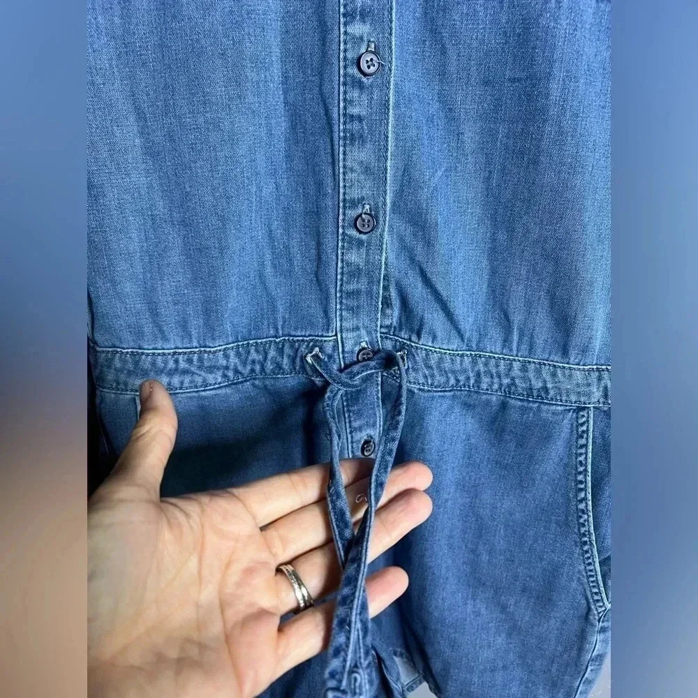 River Island denim drawstring romper.  Size 6